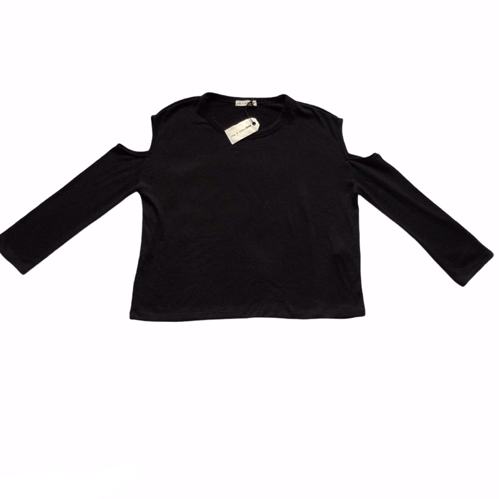 NEW rag & bone XS Black Slash Long Sleeve Sweater NWT